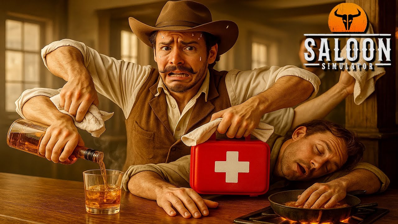 Saloon Simulator Playtest 4K #2 Je Suis le Barman, Cuisinier, Brancardier et Nettoyeur ! 🤯🚑🥃🔥