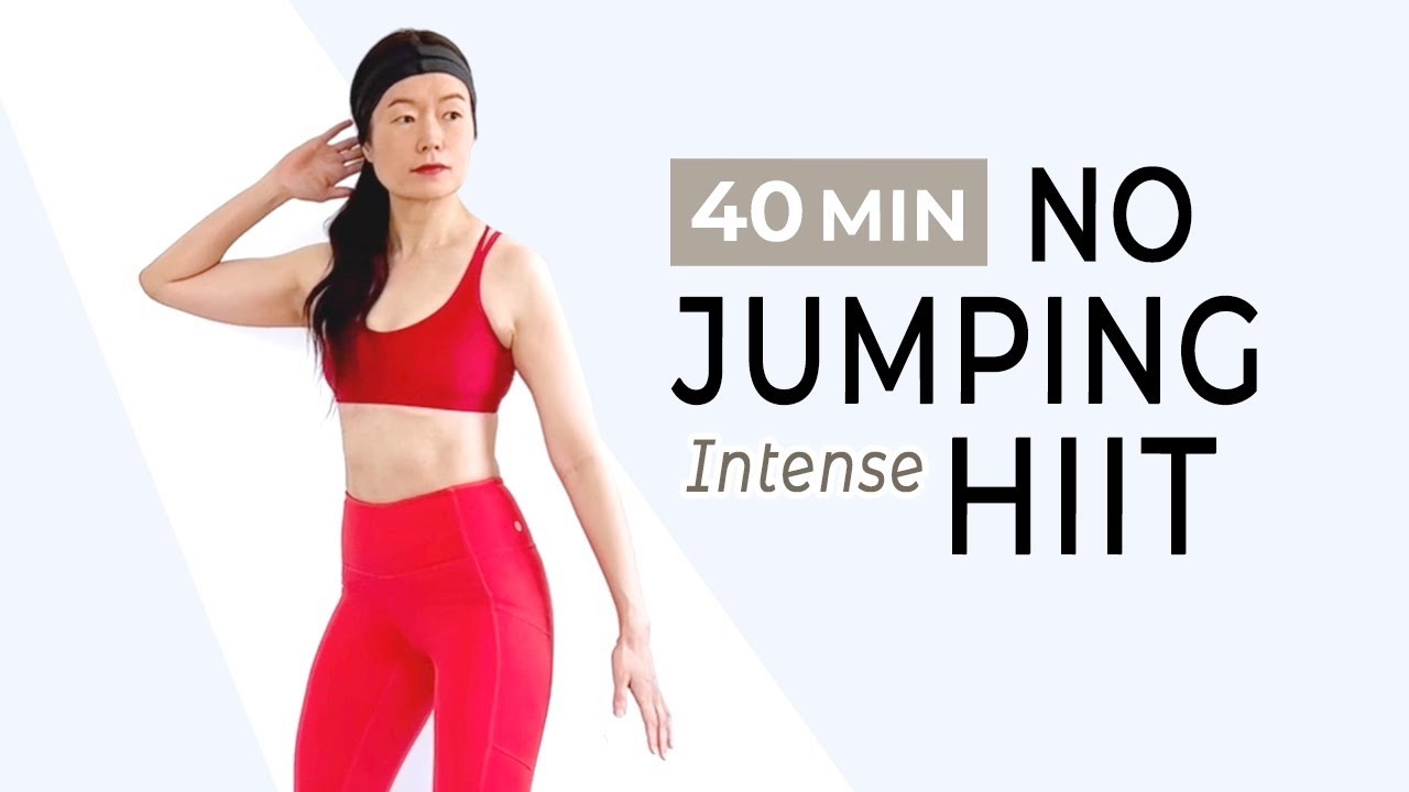 40 MIN FULL BODY SWEAT NO-JUMPING HIIT / Intense Low-Impact Workout / No Repeat / No Equipment