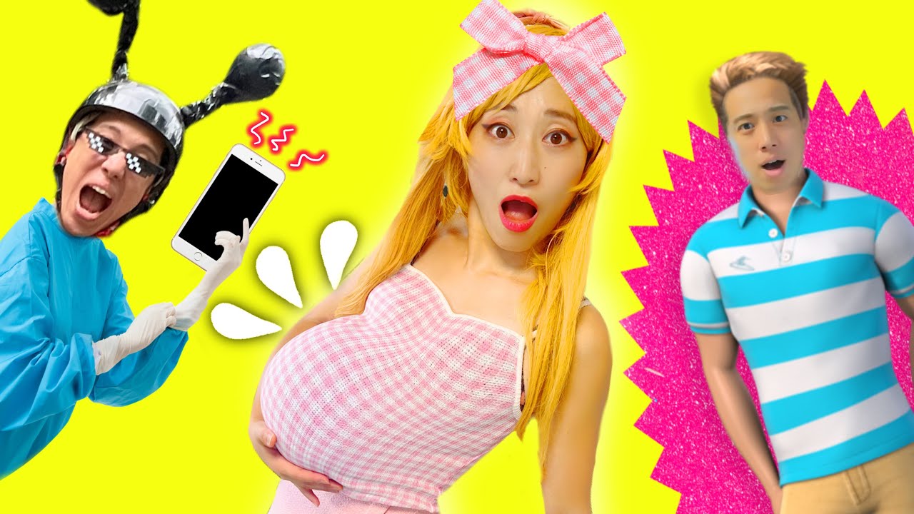 助けてケン！バービーの赤ちゃん生まれる⁉️【寸劇】Barbie Pregnancy Shows Birth by HAPPY DOJO