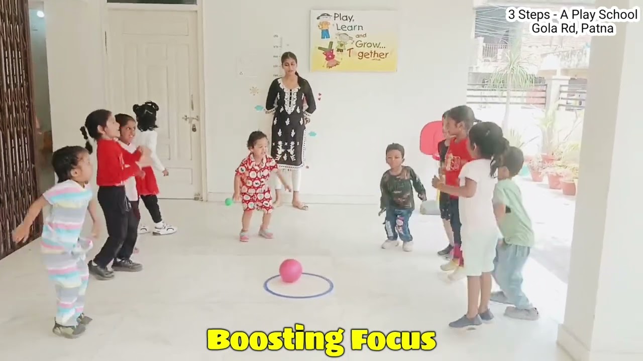 Little kids enjoying fun filled activity to boost their focus #boostbrainpower #motorskills