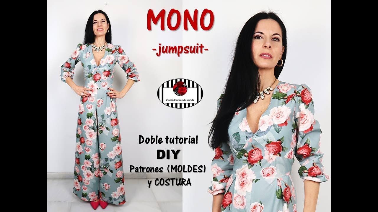 DIY. JUMPSUIT. Cómo hacer un mono cortado en el pecho. Tutorial PATRONES (moldes) y COSTURA
