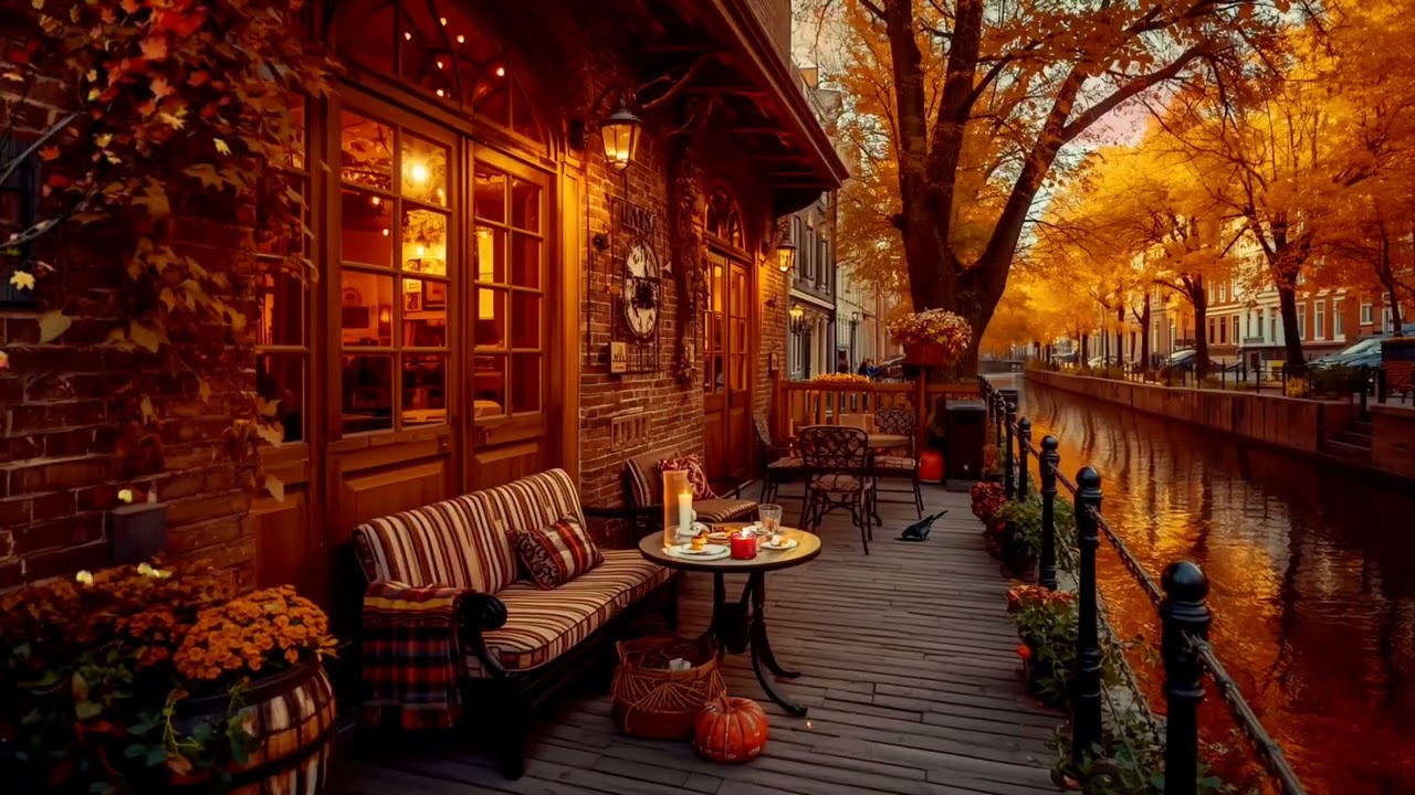 Relaxing Autumn Piano 🍁 | Soft Piano with Peaceful River View for Work, Study & Focus