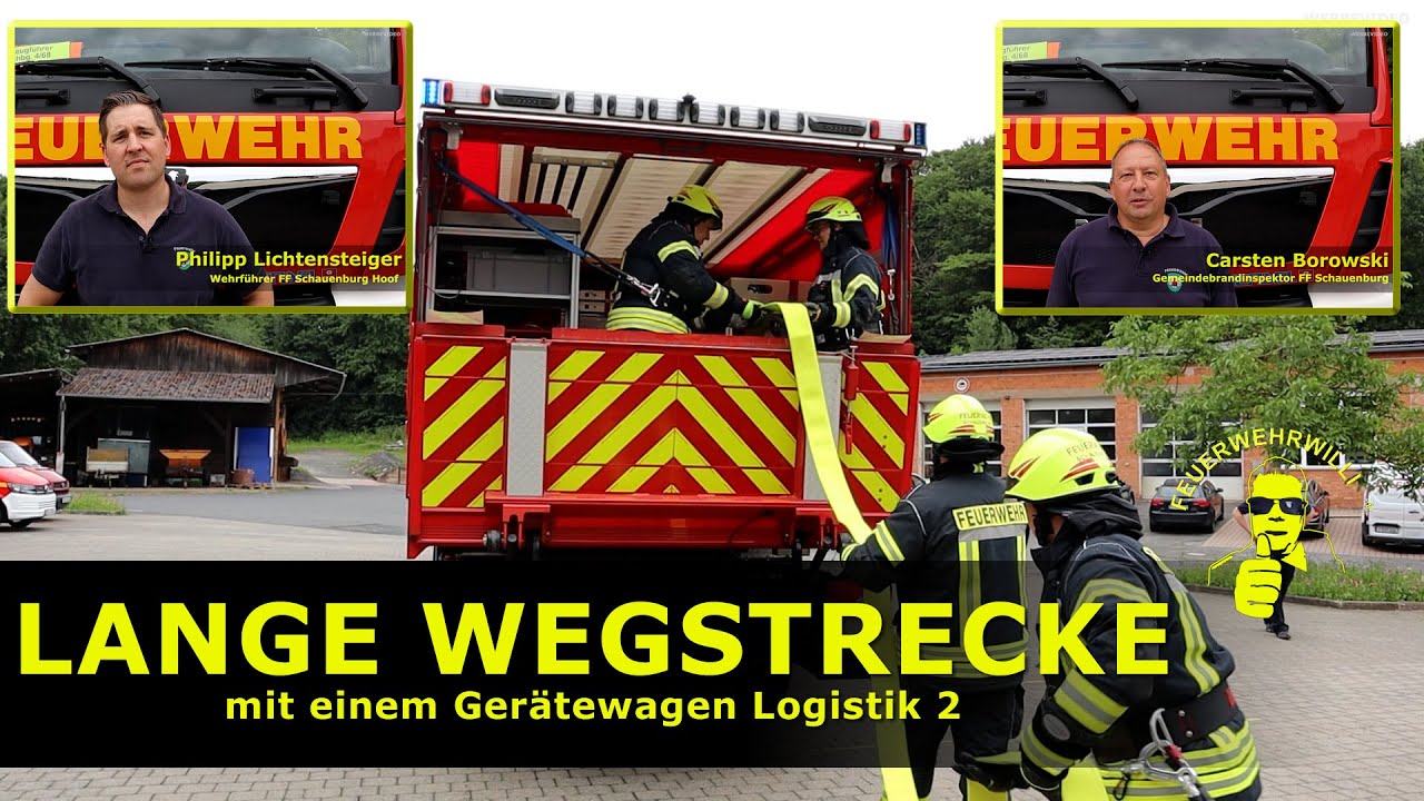 Lange Wegstrecke mit einem GW-Logistik 2 - FF Schauenburg Hoof