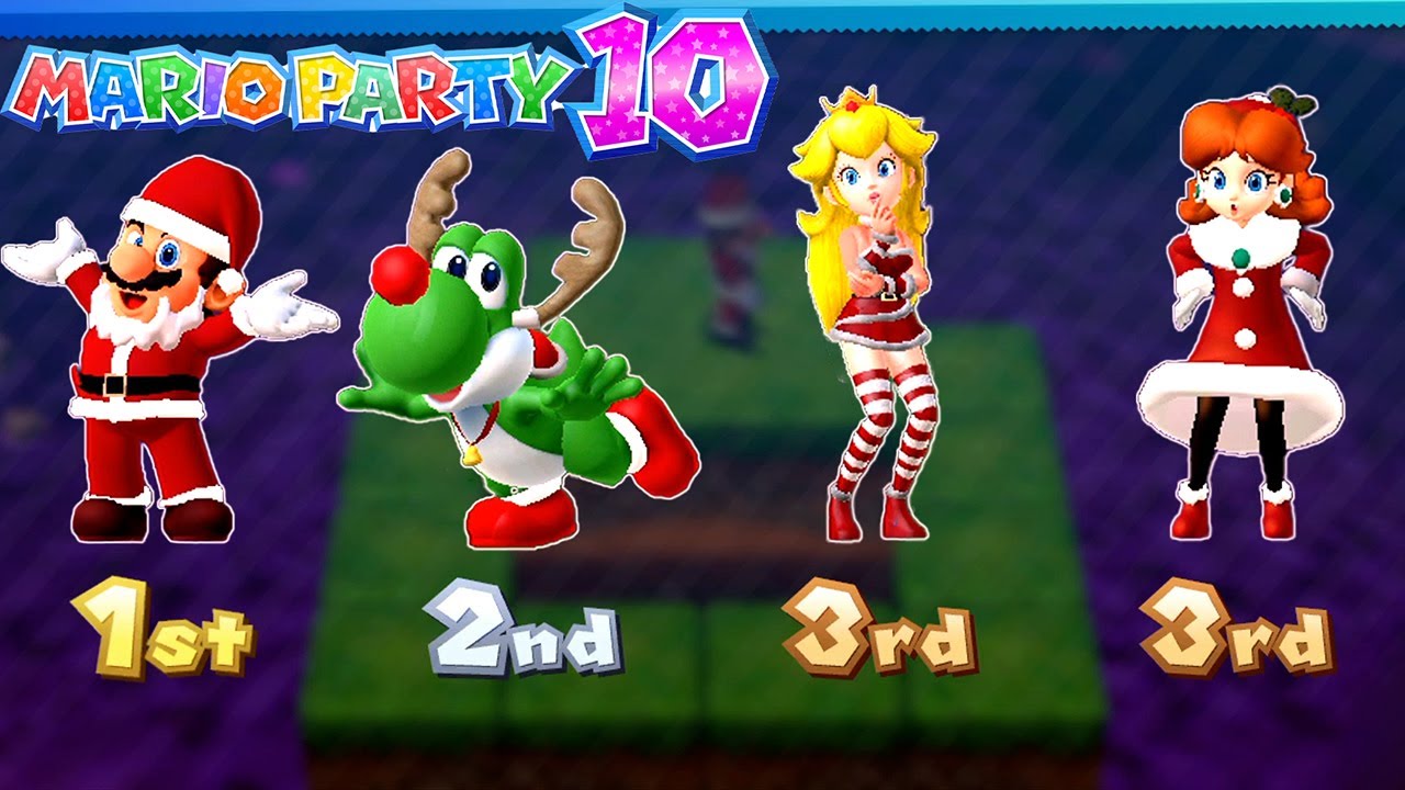 Mario Party 10 Minigame - Mario Vs Peach Vs Daisy Vs Yoshi (Master CPU)
