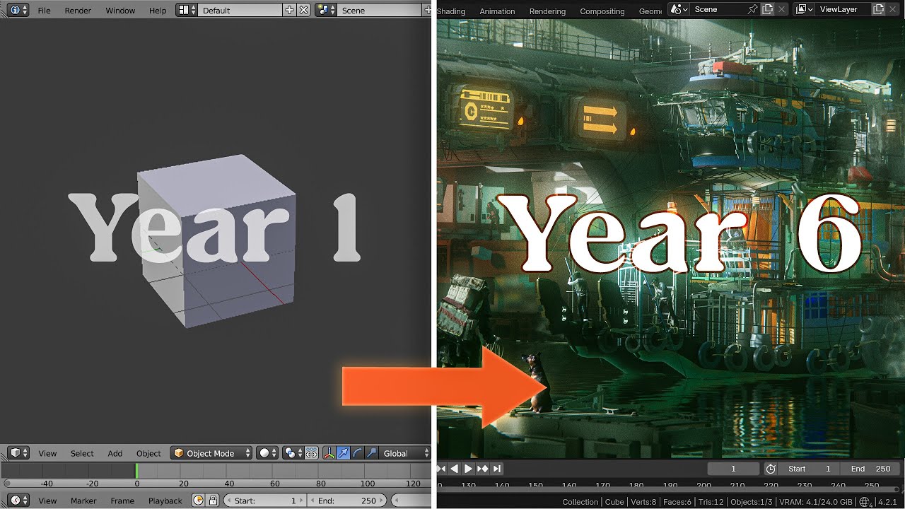 6 лет Blender за 13 минут