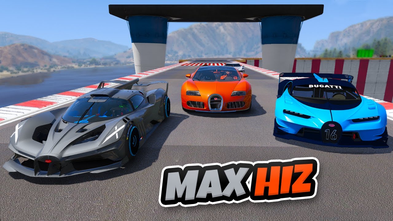 Bugatti Ailesi Arabalar Yeni Max  Hız Yarış Bölgesinde - GTA 5