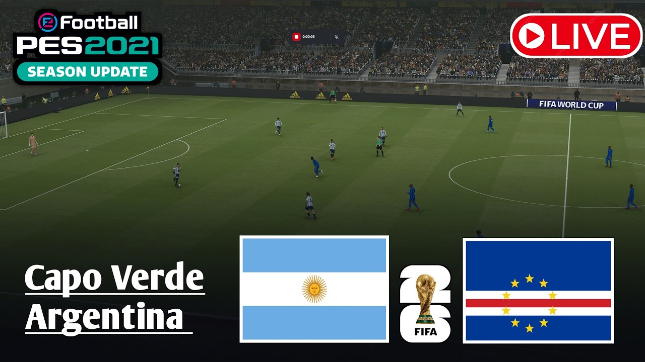 LIVE: Argentina vs Cape Verde | World Cup 2026 Simulation | Video Game Simulation
