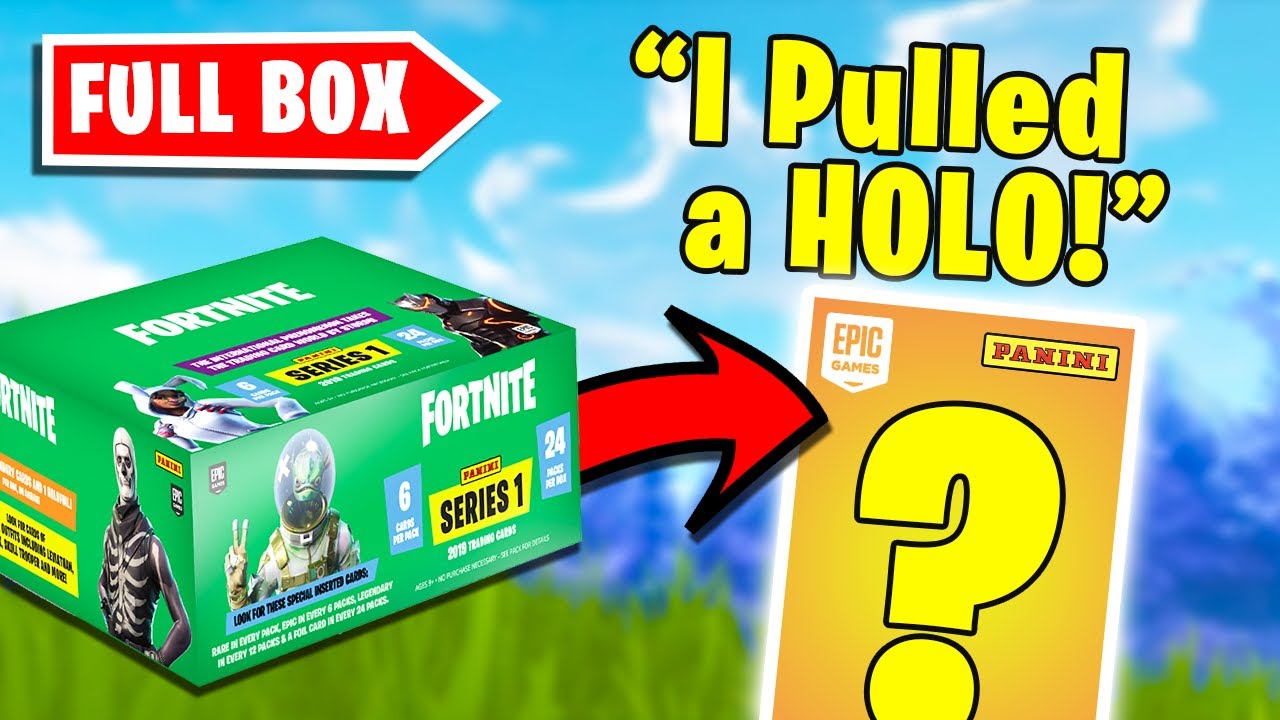 Opening a FULL BOX of Fortnite Trading Cards