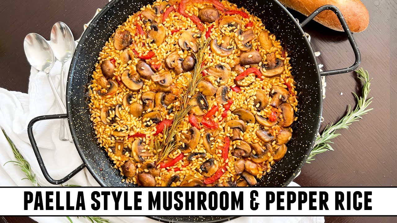 Paella-Style Mushroom Rice | Authentic Flavors & Done in 40 Minutes