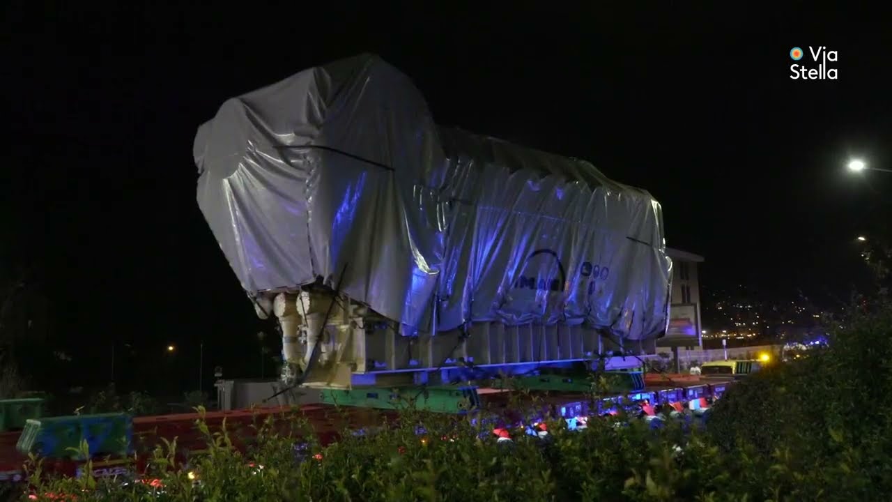 Convoi exceptionnel à Ajaccio pour les turbines de la future centrale