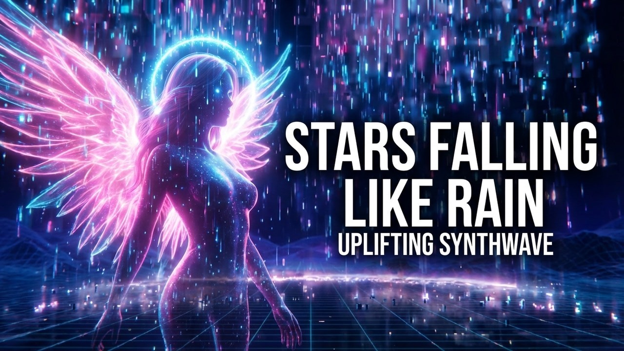 Stars falling like rain | Celestial Synthwave Journey