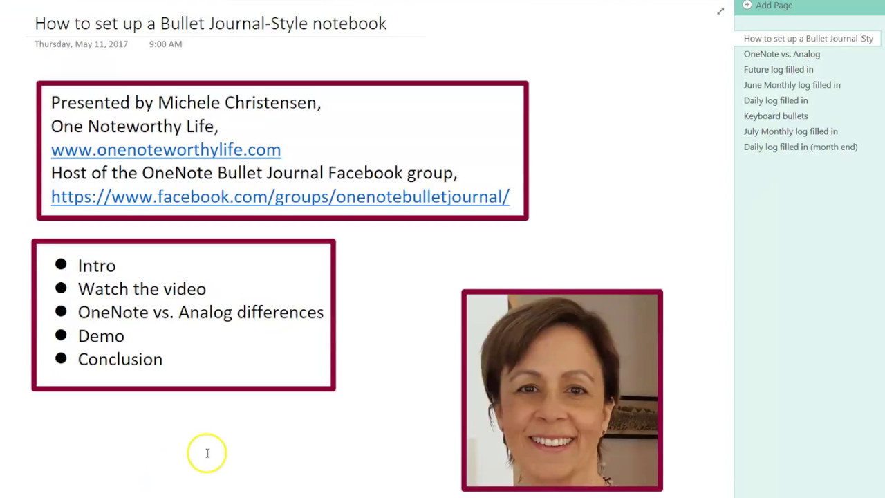 How to set up a Bullet Journal-style notebook in OneNote