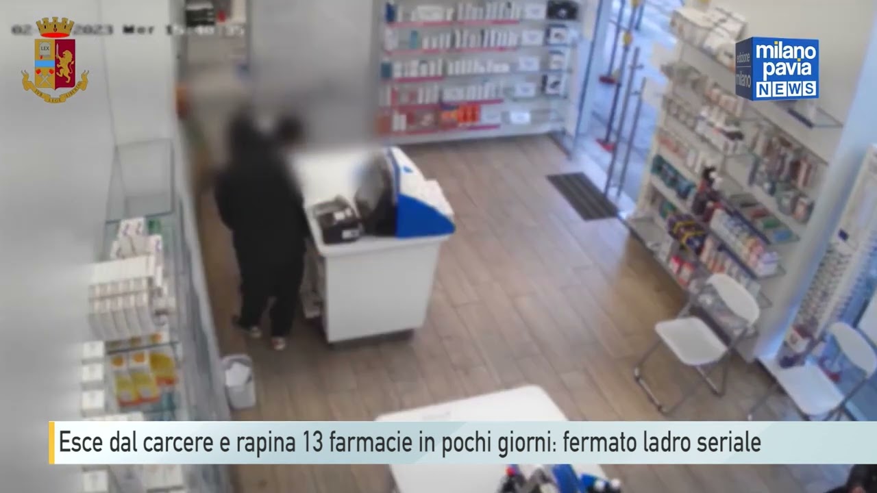 Esce dal carcere e rapina 13 farmacie in pochi giorni: fermato ladro seriale