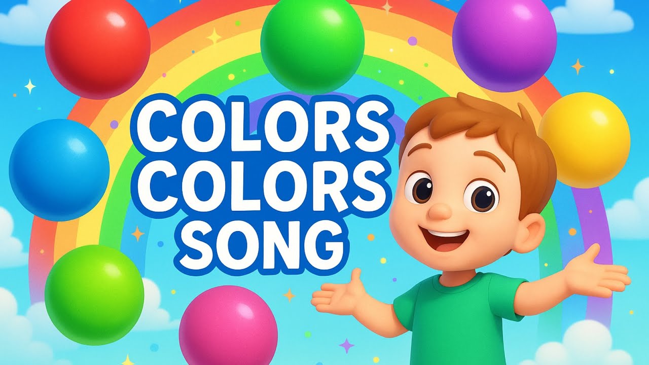 Color Learning Song for Kids 🌈  Red, Blue, Yellow, Green & More!