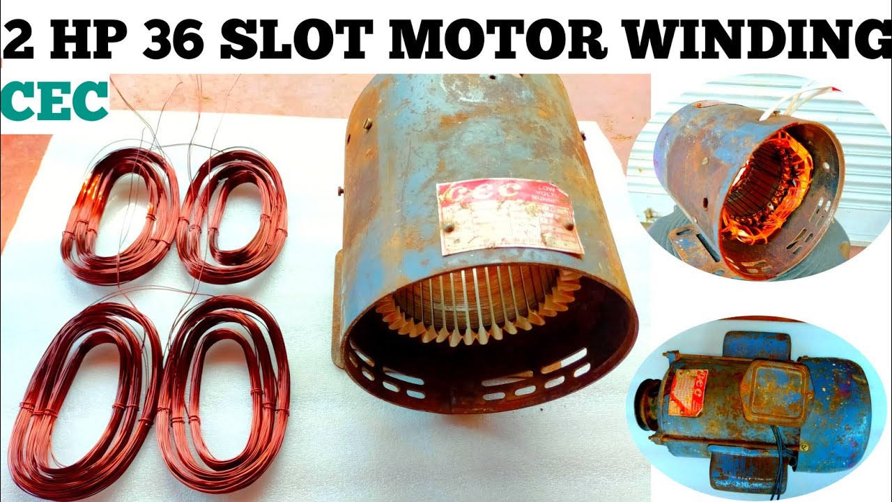 2 HP 36 SLOT 1440 RPM SINGLE PHASE MOTOR WINDING IN HINDI || CEC ||मोटर वाइंडिंग कैसे करें ||KAFI