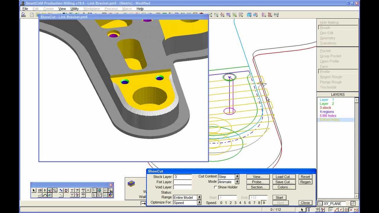 15 - Profile the chamfer in SmartCAM
