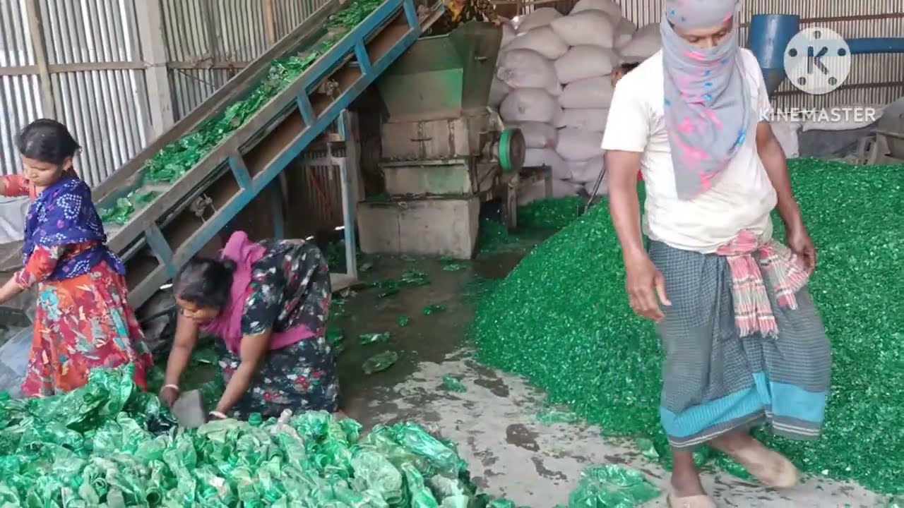 Plastic Pet Bottle Crushing Machine।। Recycling business process Bangladesh