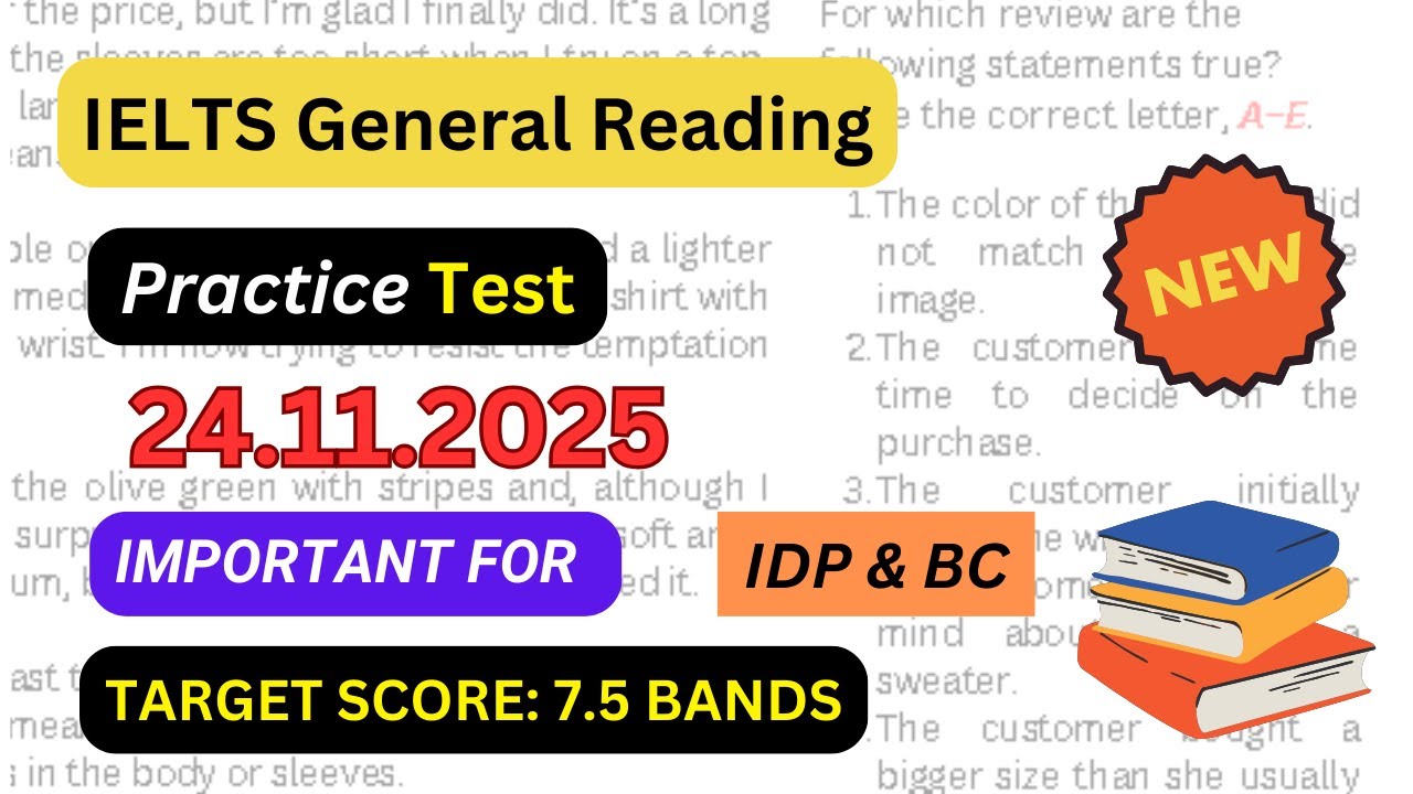 IELTS reading practice test with answers | 24 november 2025