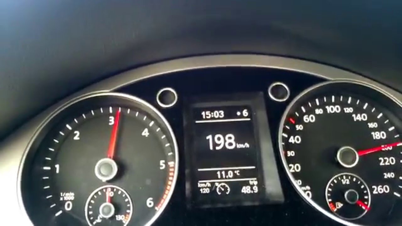 VW Passat B7 acceleration 0 - 200 km/h, 103 kW/140 PS
