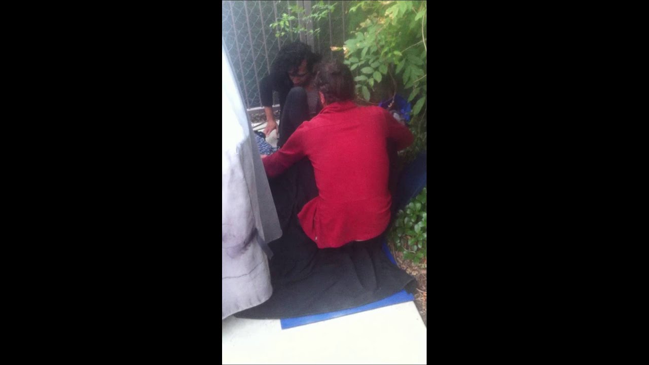 Sleepy gays behind our grill