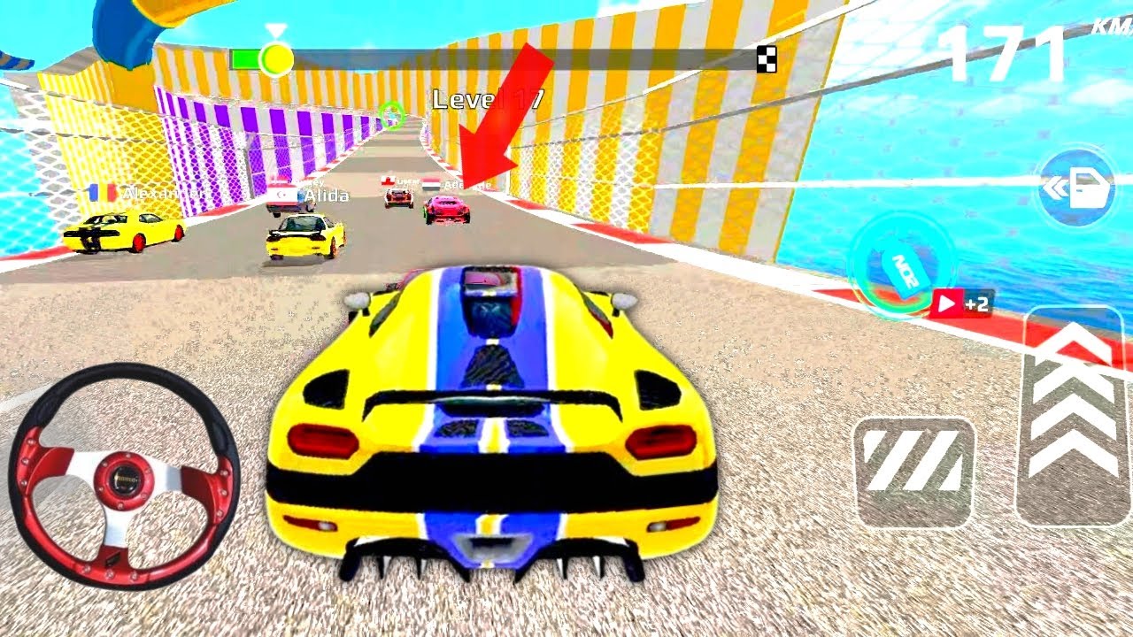 Impossible Crazy Cars Mega Ramp |Extreme Car Stunts Racing Driver Master Simulator Gameplay #racing