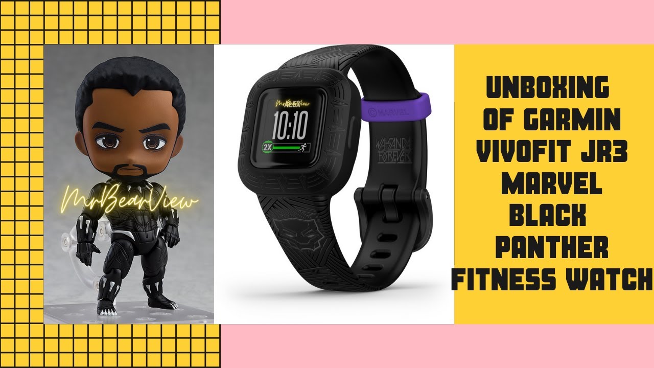 Unboxing of vívofit® jr. 3 Marvel Black Panther fitness watch - MrBearView  #BlackPanther #Garmin