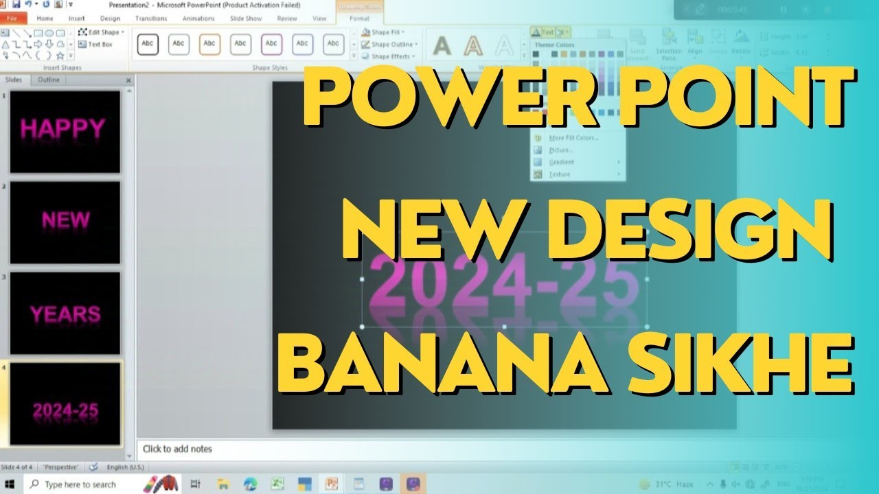 #power points me new design kaise banaye. #how to create new design for power points. #design kaise
