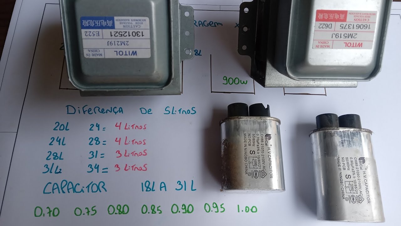 Magnetron e capacitor posso usar qualquer um Como Concerta qualquer microndas