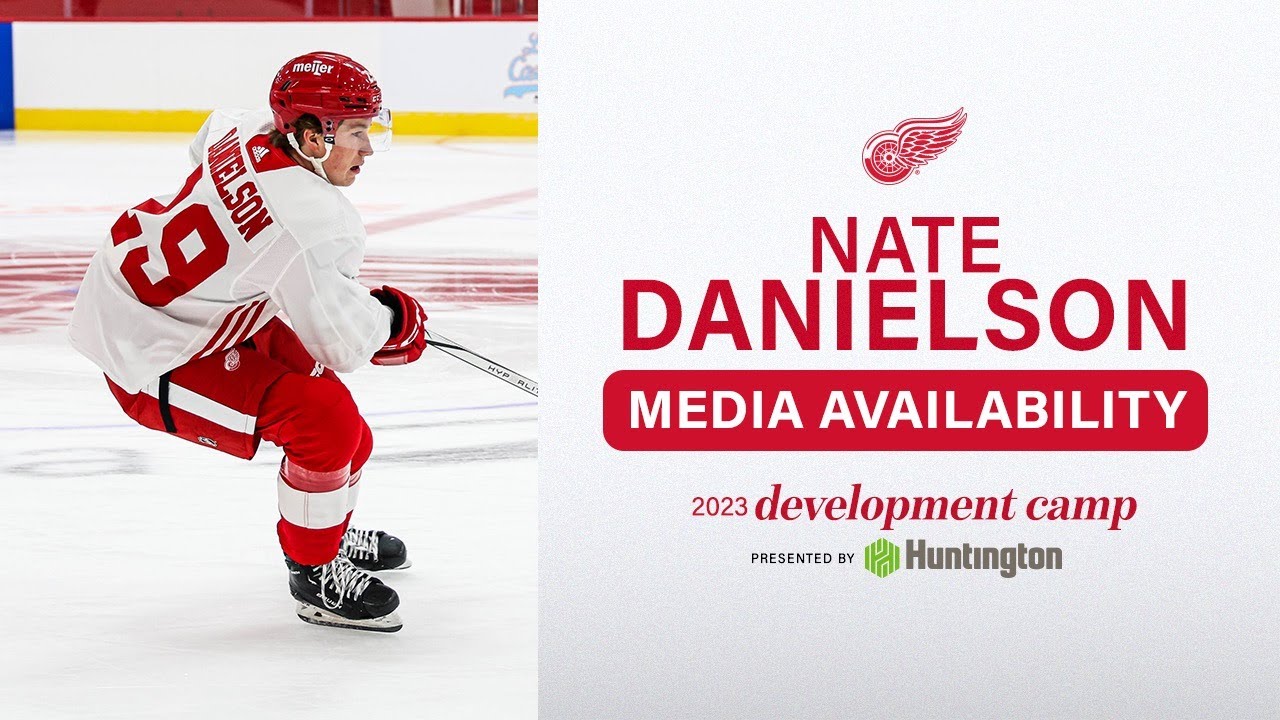 Nate Danielson at 2023 Detroit Red Wings Development Camp