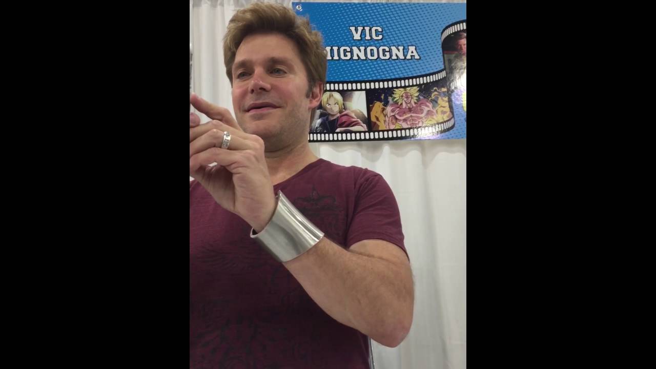 Finally meeting Vic Mignogna and giving him the picture I made him!!