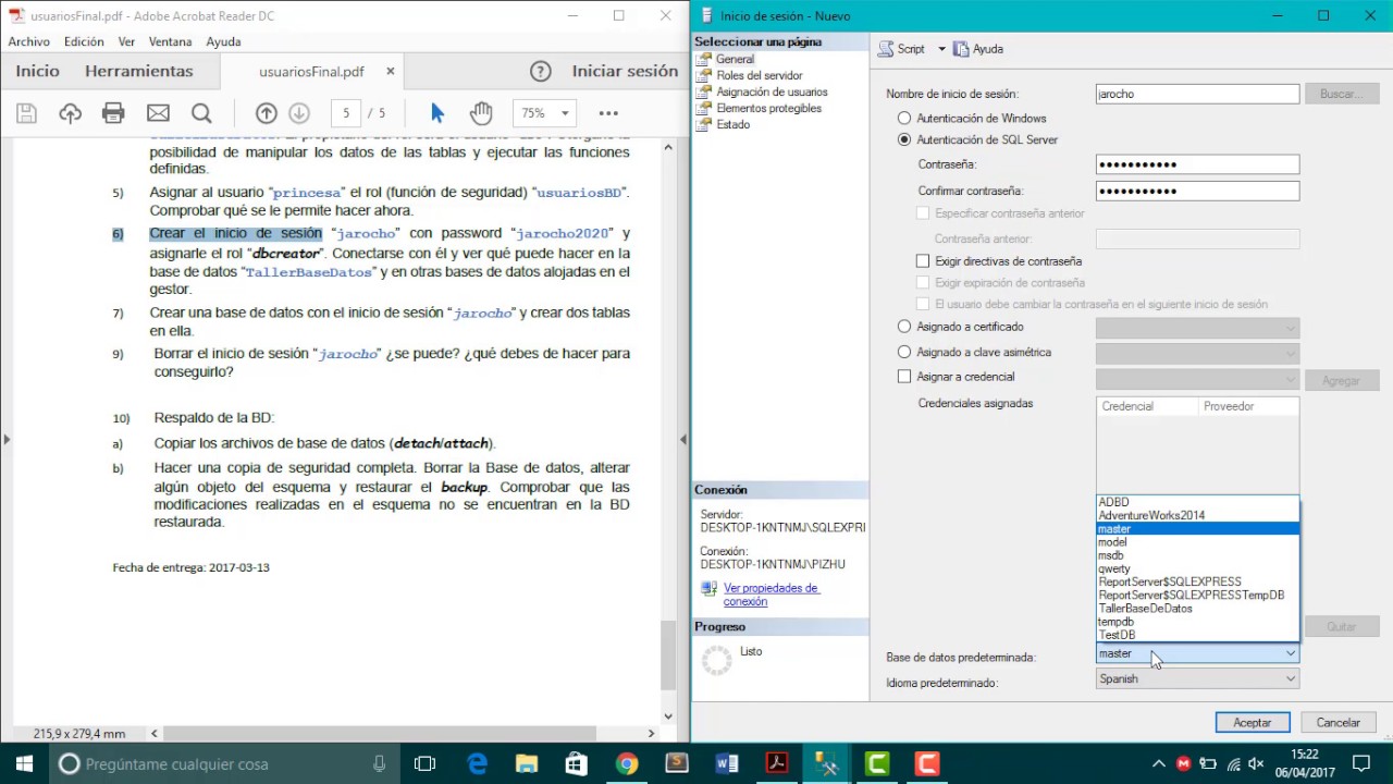 Usuarios Finales SQL SERVER 2014