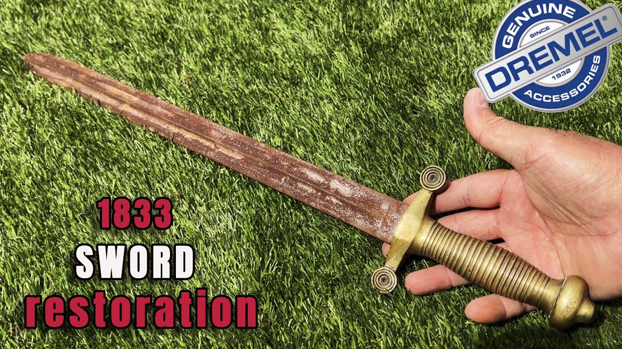 RESTAURATION A 100 % DU GLAIVE DE POMPIER 1833 AVEC DES OUTILS DREMEL