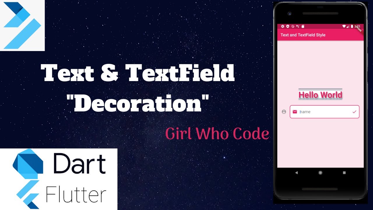 Flutter - TextStyle & TextField Decoration