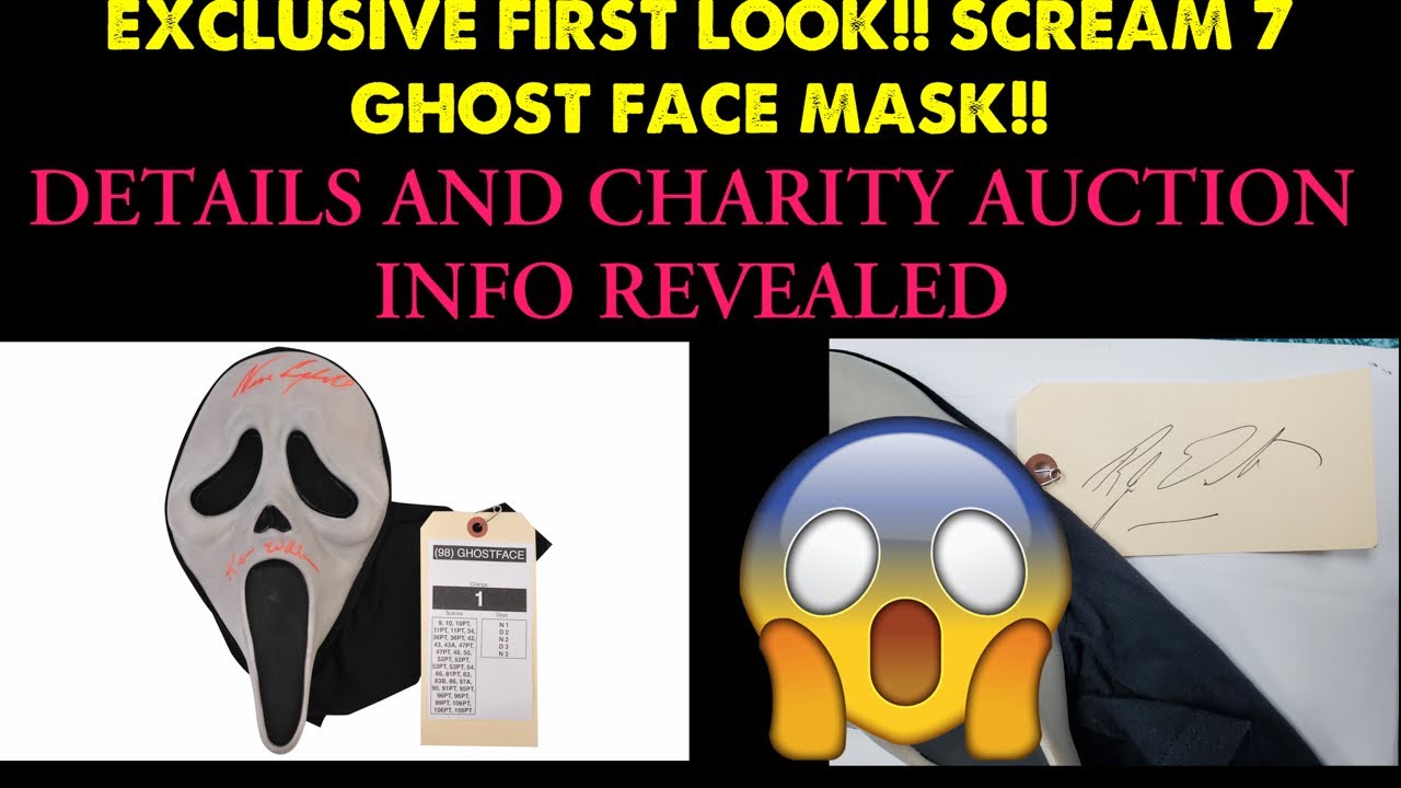 EXCLUSIVE REVEAL AND DETAILS SCREAM 7 HERO GHOST FACE MASK CHARITY AUCTION FIRST LOOK!!!