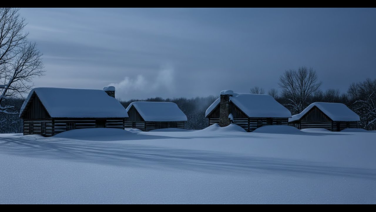 2 Hour Snowy Cabin Ambience | Winter Wind & Falling Snow Sounds for Deep Sleep & Relaxation