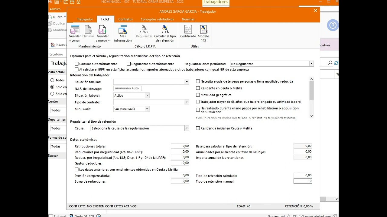 NOMINASOL DAR DE ALTA TRABAJADOR