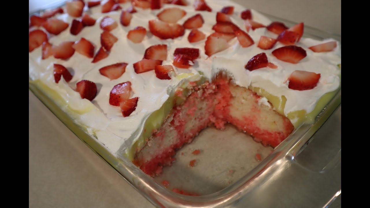 Strawberry Jello Poke Cake