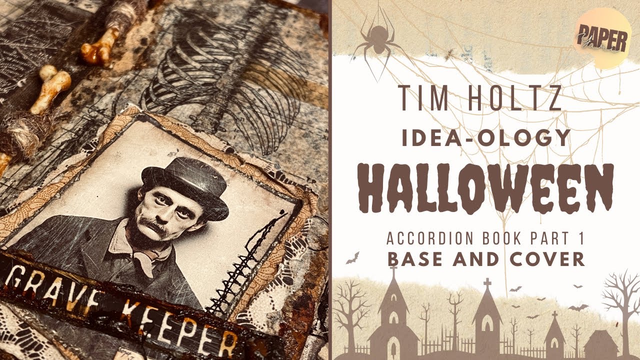 Tim Holtz Halloween Idea-ology Accordion Book - Part 1 Base & Cover