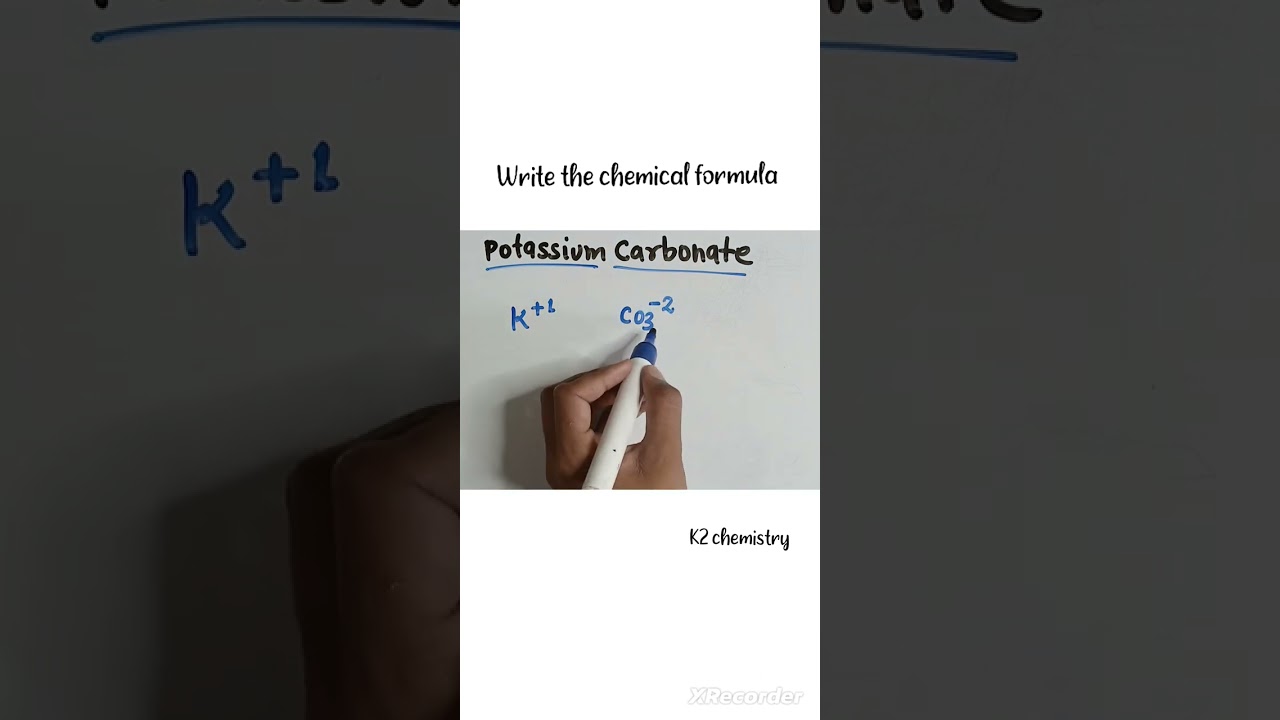write the chemical formula for potassium carbonate l potassium carbonate formula l k2co3 name l