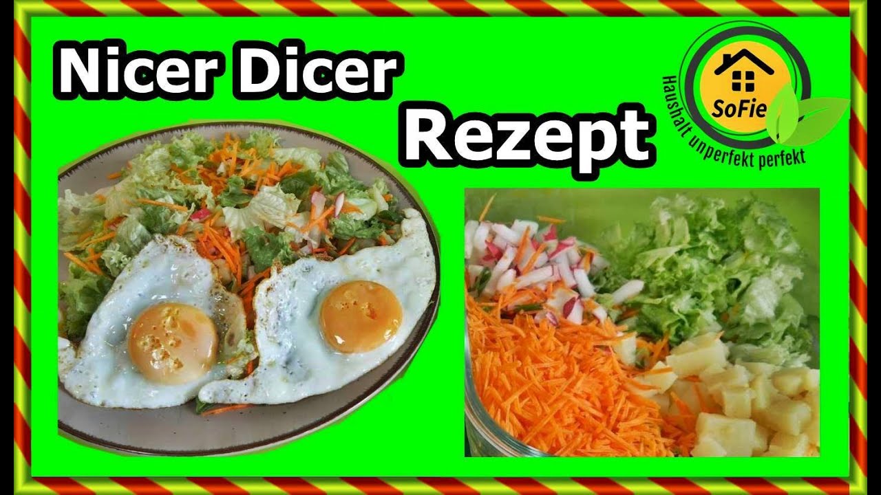 Nicer Dicer CHEF Pellkartoffel Spiegelei Salat SoFie Haushalt Unperfekt Perfekt
