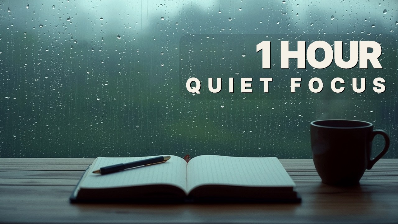 [Quiet Focus] Rainy Window Reading — 비 오는 창가 집중 음악 (1 Hour)