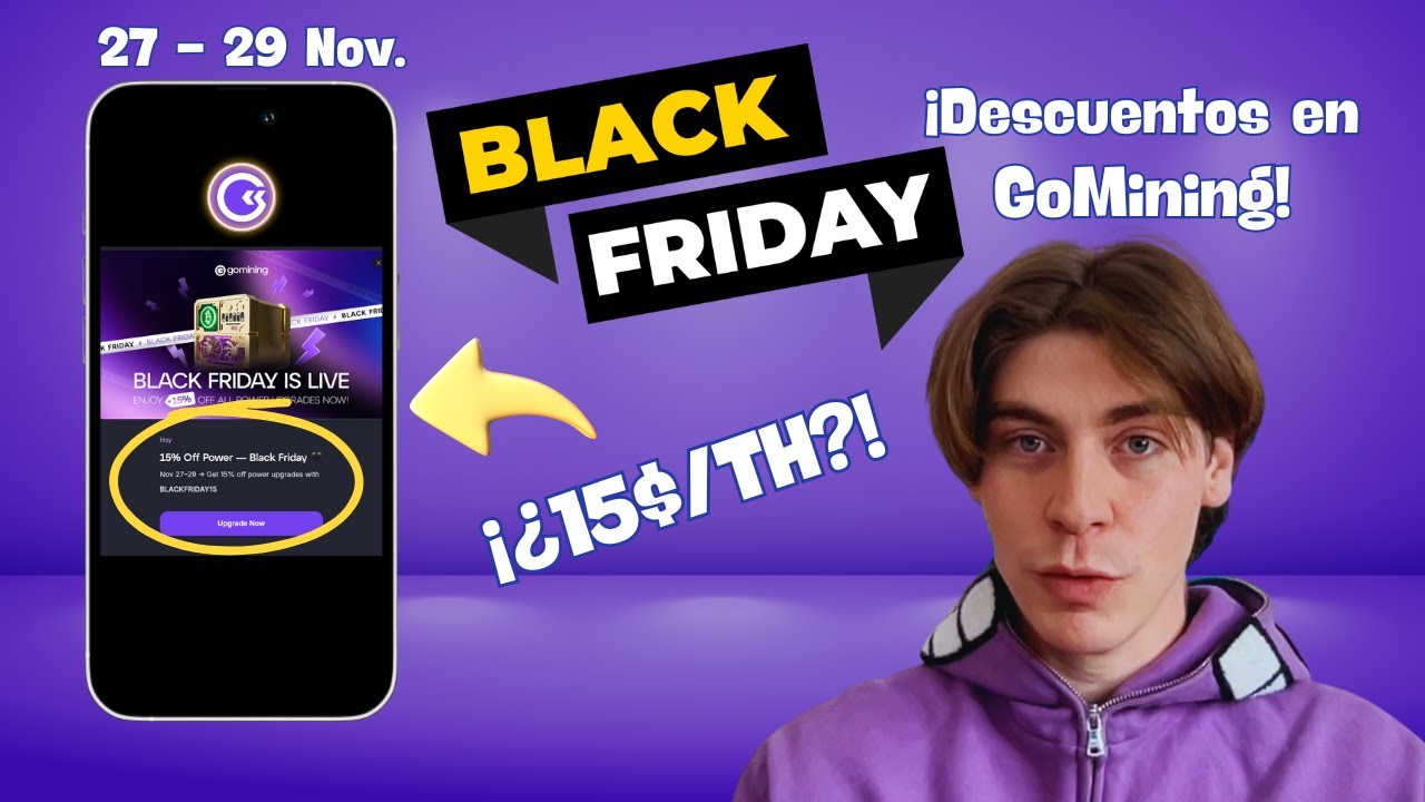 💣 DESCUENTOS LOCOS en GoMining 🔥  ¡Aprovecha el BLACK FRIDAY y gana más poder de minería!