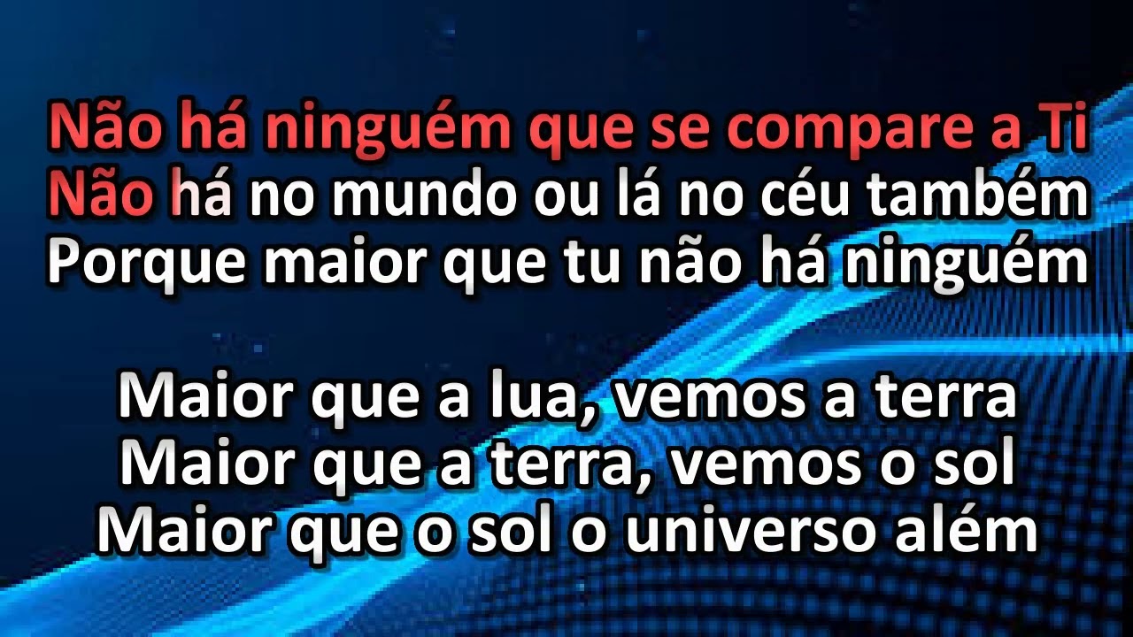 Maior Que Deus, Não Há Ninguém - Legendado Cantado
