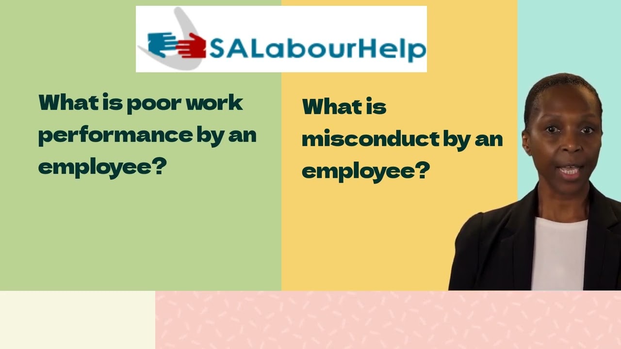 The difference between poor work performance and misconduct