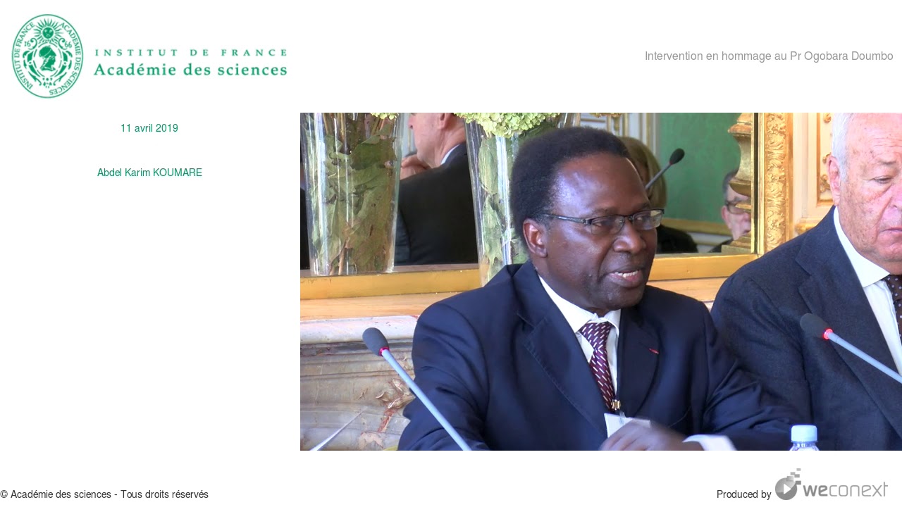 [Conférence] AK. KOUMARE - Intervention en hommage au Pr Ogobara Doumbo