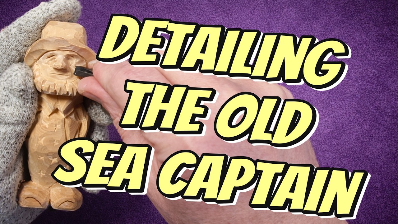 Резьба по дереву: Старый морской капитан Майка Шипли #резьба #видео #вырезание #море