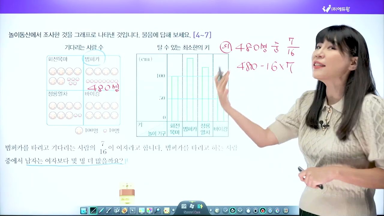 점프왕수학 최상위 4-1, 5단원 왕중왕문제 07번 해설강의 (2022개정교육과정반영) 저작권: 에듀왕