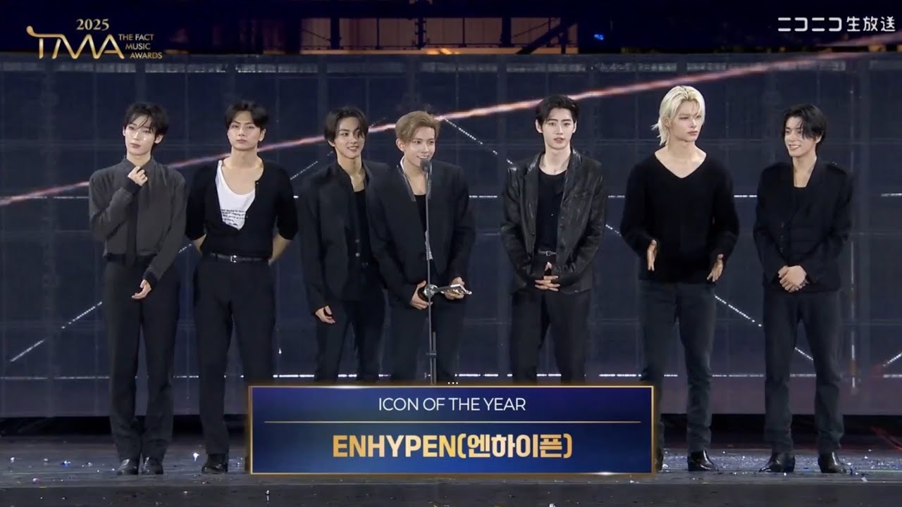 ENHYPEN acceptance speech for their 'Icon Of The Year (DAESANG)' award at 2025 TMA 🏆