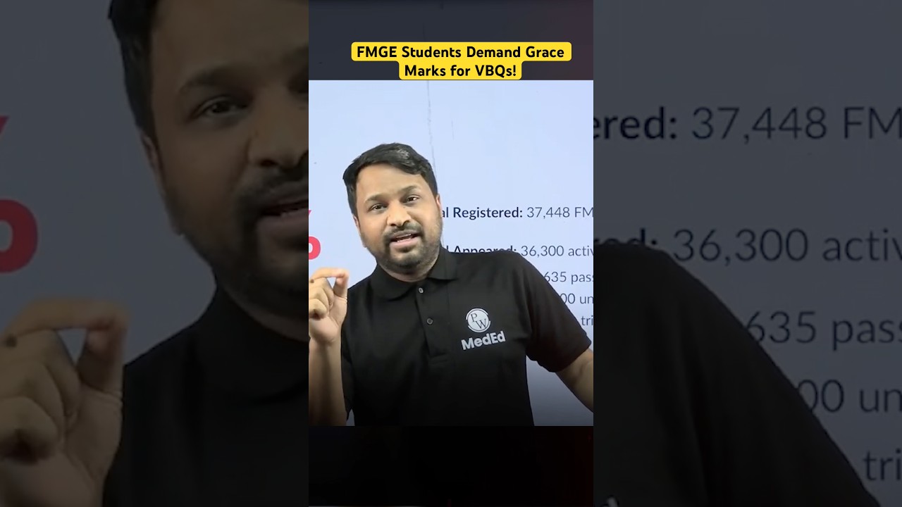 FMGE Students Demand  Grace Marks for VBQs! #fmge #fmge2026 #students