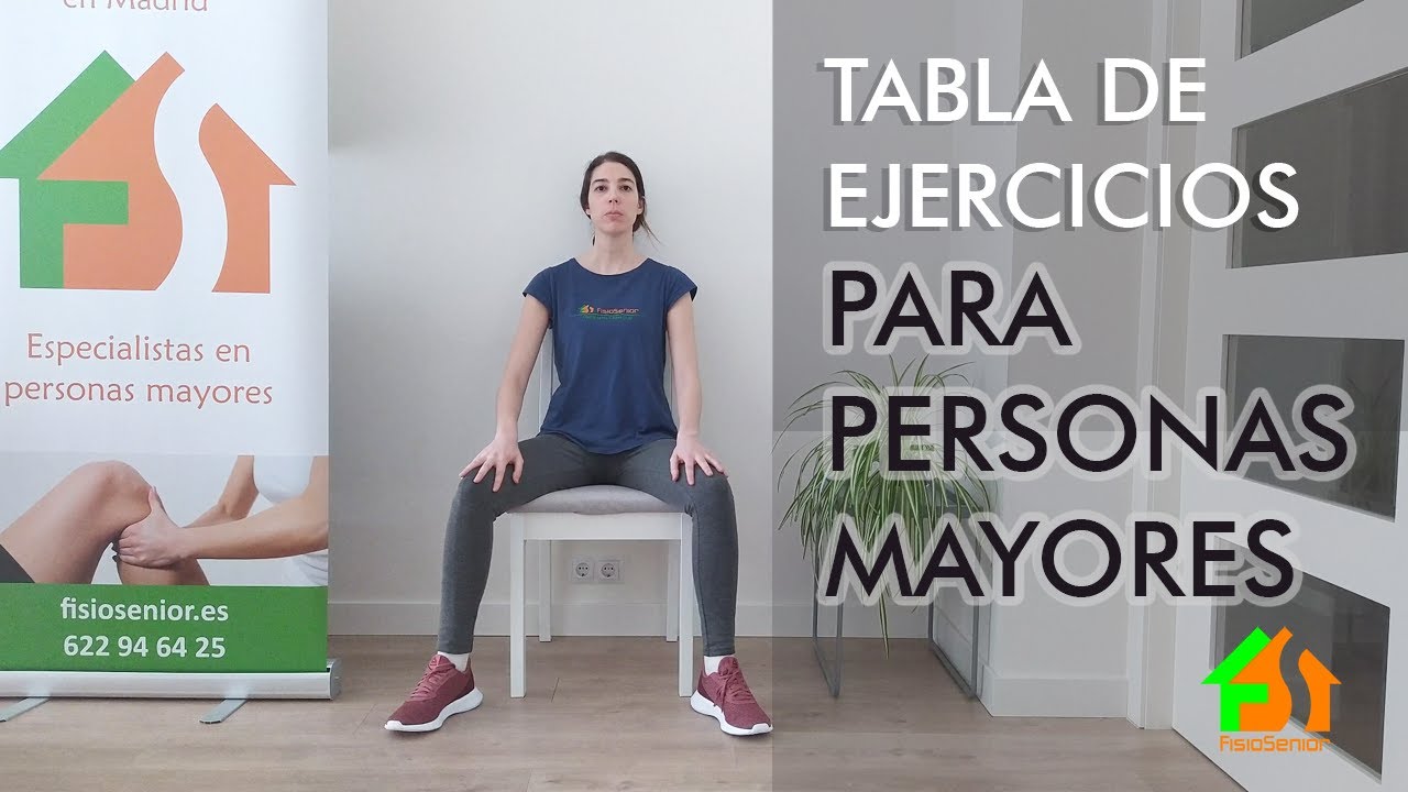 Tabla de ejercicios para personas mayores sentado